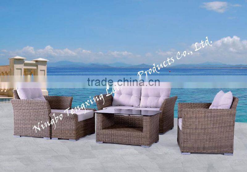 2016 Northern Europe style outdoor UV resistant rattan effect garden furniture