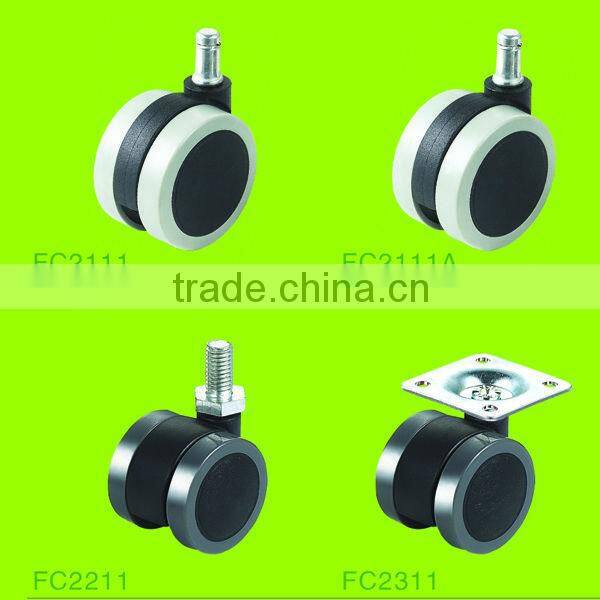 threaded stem furniture universal caster wheel with Nylon+PVC(FC2411)