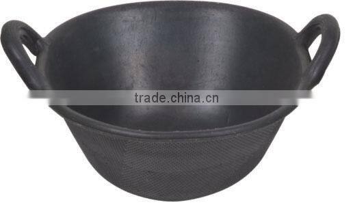 rounded rubber bucket with two incorporated handles,hot feed products
