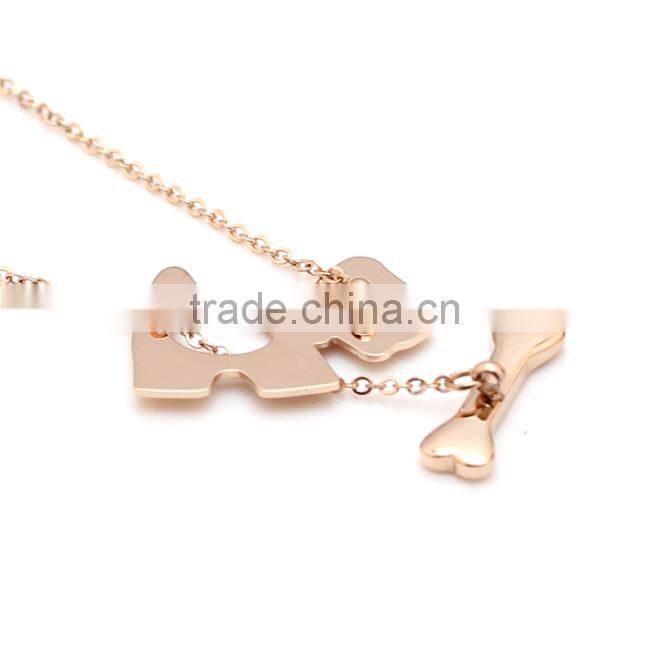 Fashion Jewelry stainless steel Pendant necklace Fashion Jewelry stainless steel Pendant necklace hammered rose gold jewelry