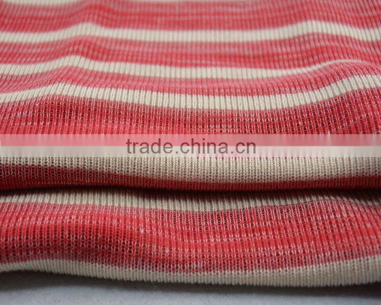 Jiufan Textile Knitted TR Span Fabric Striped Yarn Dyed Hacci Supplier