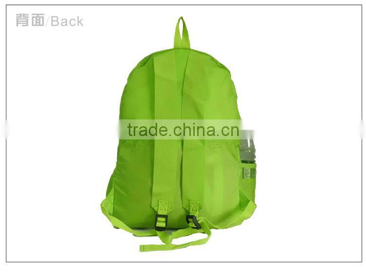 2014 outdoor orange ripstop nylon folding shopping bag