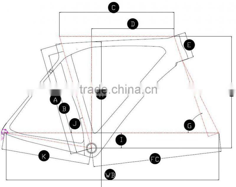 2016 most popular bicycle road carbon frame UD Matte / Glossy 1-1/8" , 1-3/8" bicycle road carbon FM-R879 with BB86 system