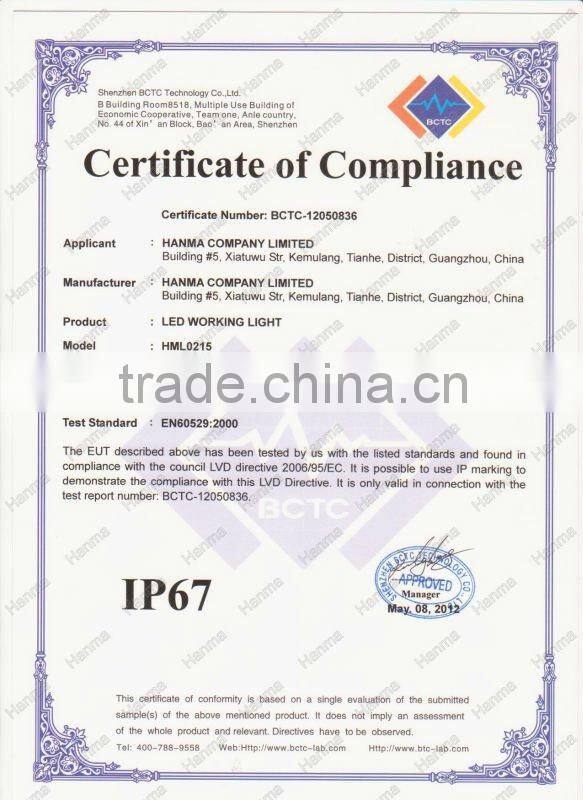 40W cree led work light of truck,SUV,ATV,Moto