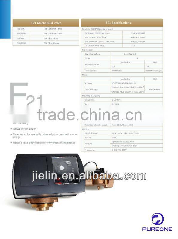 Control Valve F21 for Water Softener