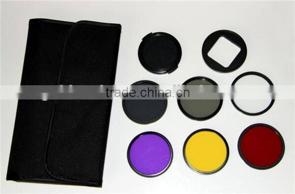 Camera Accessories 8 in 1 58mm ND4+Red+Yellow+UV+CPL+FLD Filter+Lens Cap For Sony A550 For Nikon D750 For Canon 550D 1100D