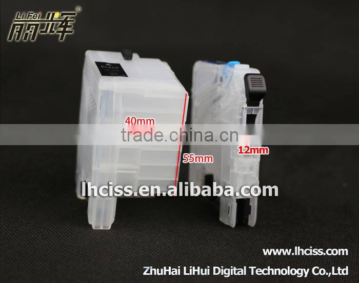 4pieces refillable ink cartridge for Brother LC539BK LC535C/M/Y use for Brother DCP-J100/J105 with reset chip