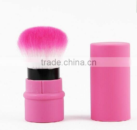 colorful retractable round hair kabuki brush