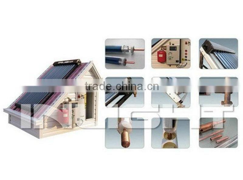 Split Copper coil Heat Pipe Pressurized Solar Water Heating