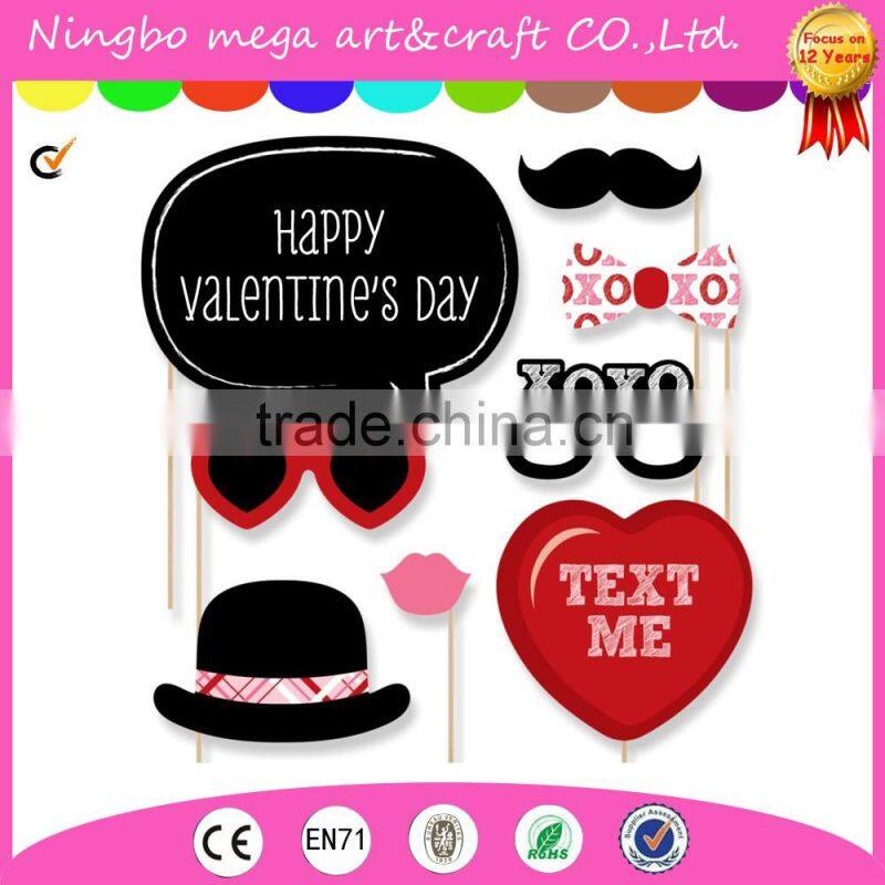 Pink Mustache Bash - Piece Photo Booth Props Kit - 20 Count