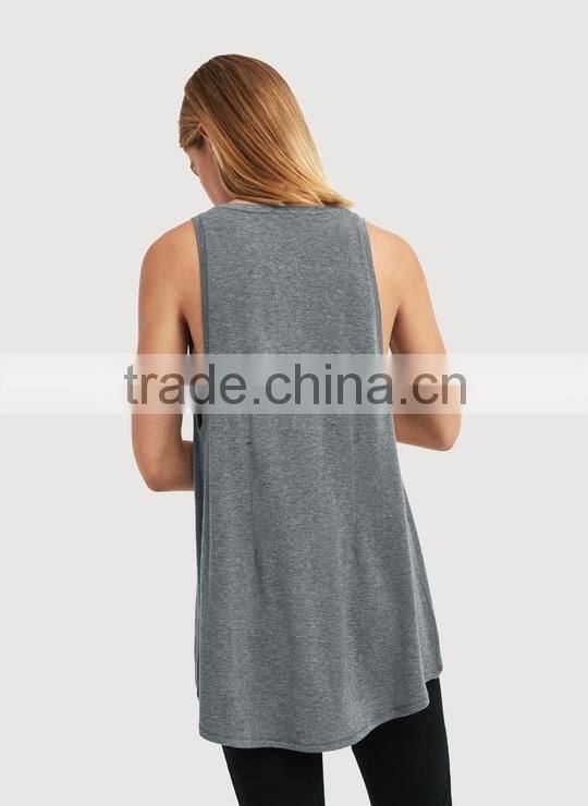 Custom service ladies long tank tops latest design pictures of girls cotton tops