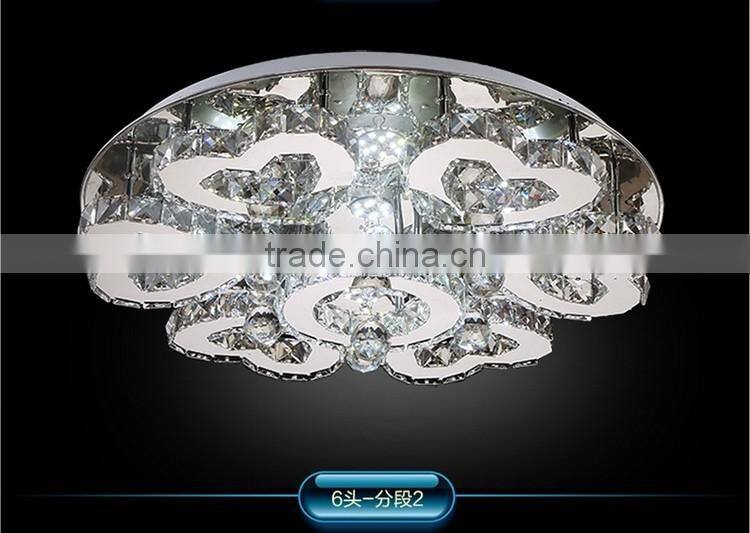 JEVEYA Lighting Modern Stainless Steel Chandelier 5730SMD K9 Crystal Ceiling Light