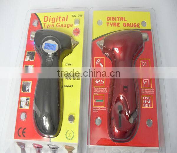 5 in1 Hand held 150psi digital tire pressure gauge for testing car