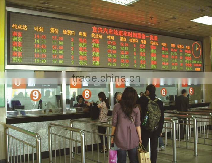 bank/train station/bus station timetable P4.75 indoor red&green LED screen module Chinese Manufacturer