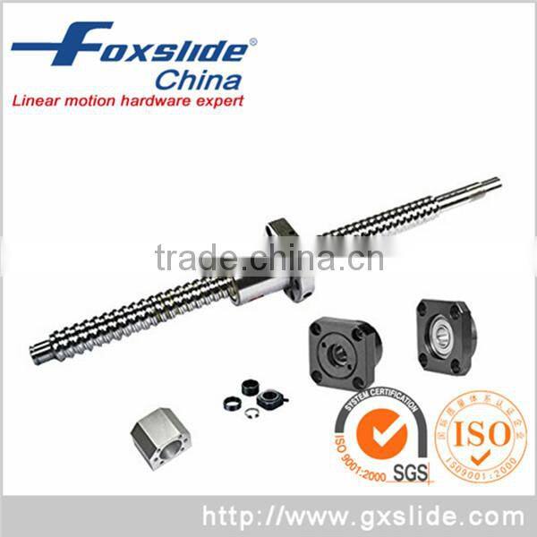 TBI 16mm Diameter 5mm Pitch SFU1605 Ball Screw 1605 With Support Unit FF12 FK12