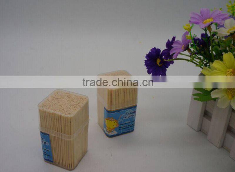 Wholesale toothpicks packed with plastic rectangular holder