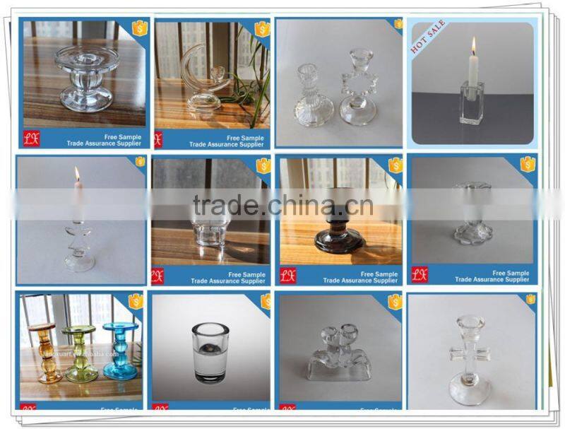 frosted red color lotus flower crystal glass tealight candle holder for wedding decoration