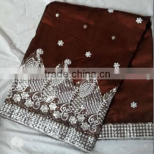 African Raw silk george fabric in stock