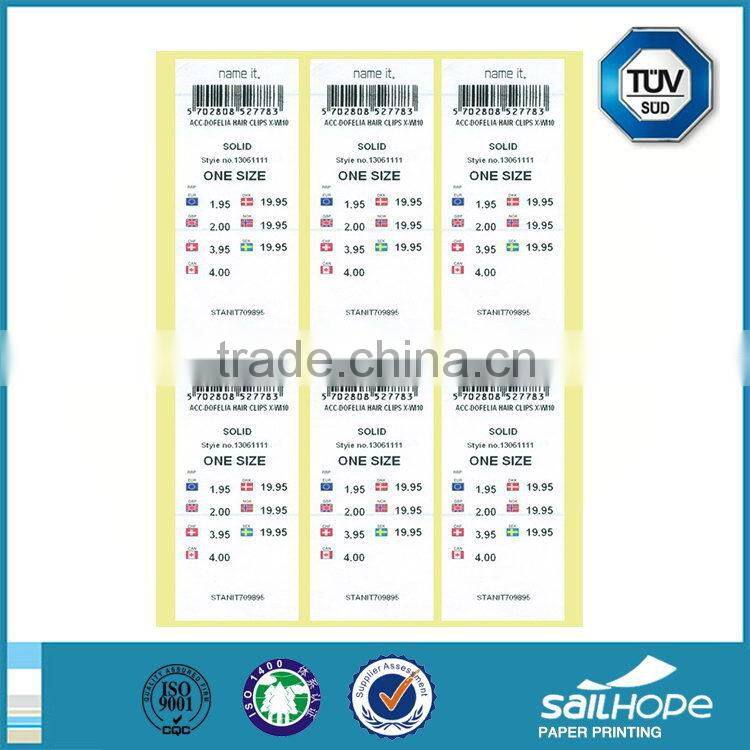 Design best selling glossy self adhesive paper stickers