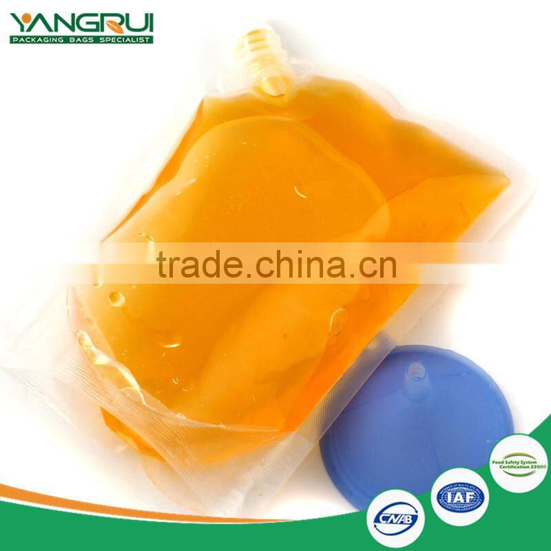 stand up pouch essential oil plastic packaging laminated spout bag