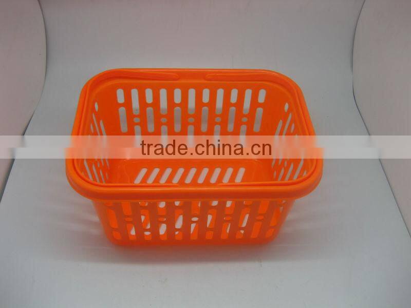 Supermarket plastic carry shopping basket