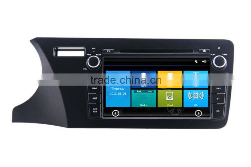 car dvd gps navigation for Honda CITY 2014 LHR support GPS+Bluetooth+Radio+SWC+Digital TV+3G internet+WIFI+ATV+DVR