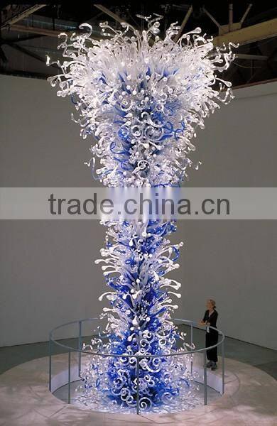 unique colored glass LED lighting chandelier art glass decoration floor lighting