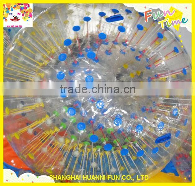 Wholesale outdoor attractive promotional football inflatable body zorb ball for game