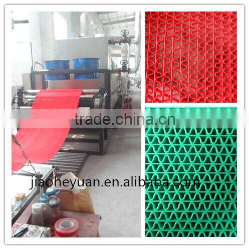 S shape plastic carpet production line