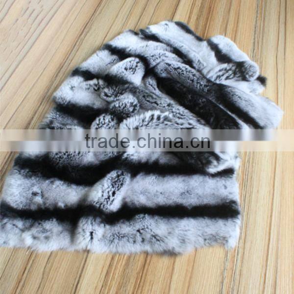 High Quality Luxurious Chinchilla Fur Rex Rabbit Fur Pelts for Coat