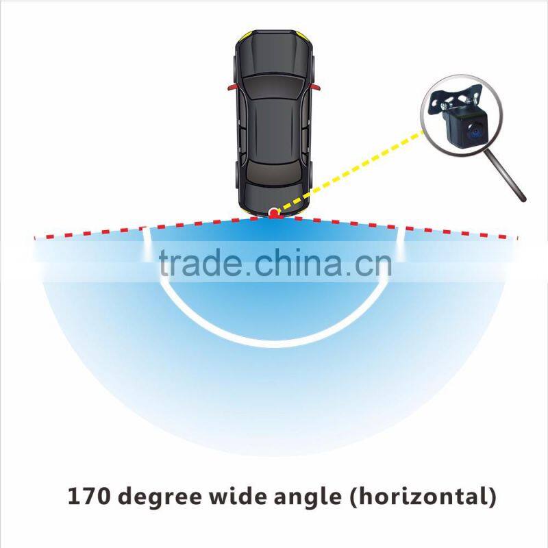 1/3" colorful night vision CMOS car back up camera with guide line and waterproof IP67 for big screen