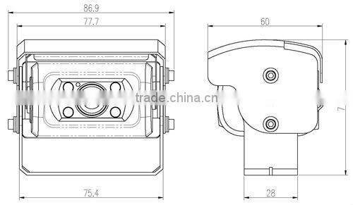 Waterproof reverse camera with auto shutter