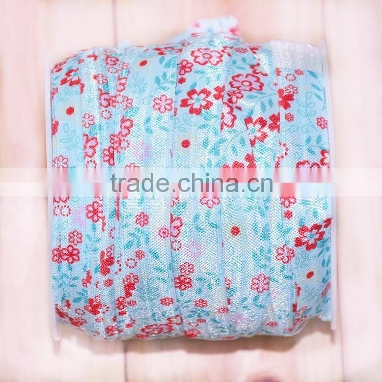 Hot sell 3-4 frilly elastic band, FOE hair elastic ties , lace elastic hair bands for baby