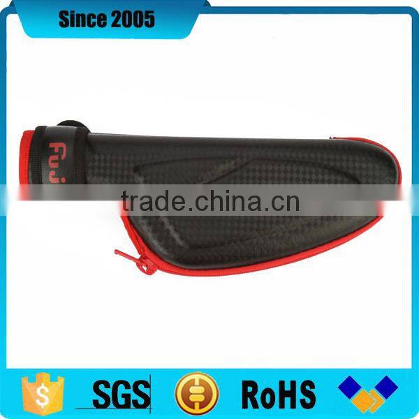 custom shape black pu cover eva zipper hard case