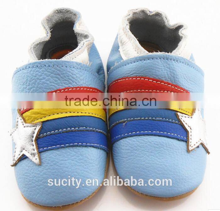 china baby leather shoe with tiger embroidered