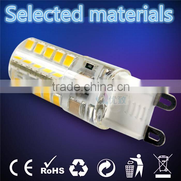 2015 China supplier 220v G9 3W led light bulb warm white