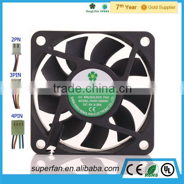 DC 5V 12V Brushless Cooling Fan 6015 60x15mm High Air Pressure Fan