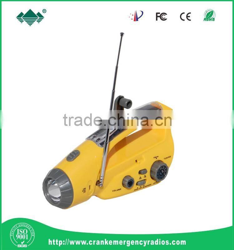 Hand Crank All-Purpose LED Flashlight Recharge flashlight Hand solar flashlight