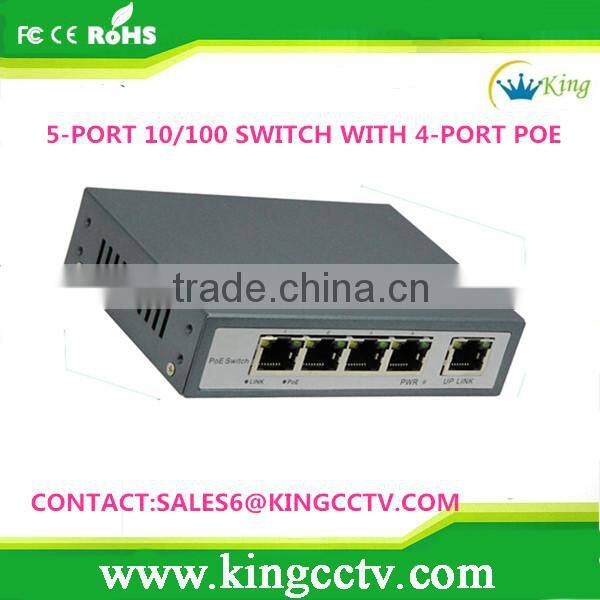 5-PORT 10/100 SWITCH WITH 4-PORT POE