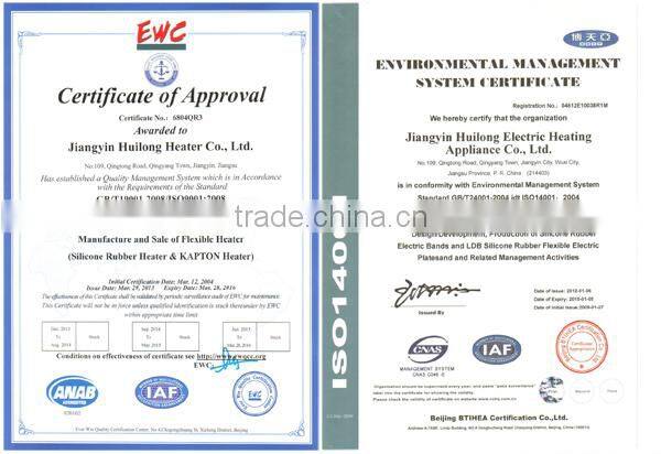 Flexible silicone heater for medical equipment