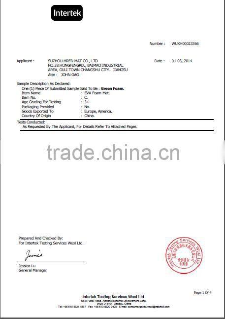 EVA floormat for laminate flooring