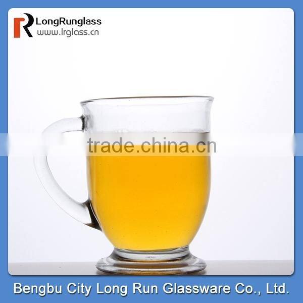 LongRun classical shape clear beer glass mug with heavy round bottom