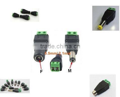 2.1 5.5 DC 12V CCTV power male connector