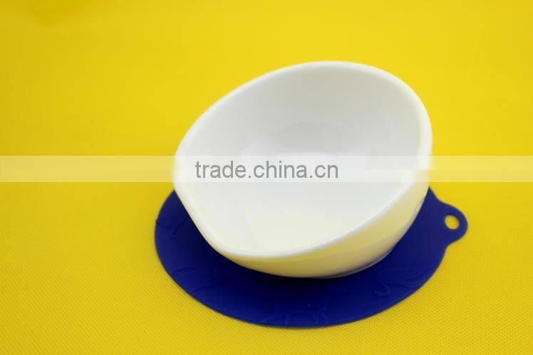 Sloped White Ceramic New Products Pet Cat Dog Bowl With Stand Ceramic