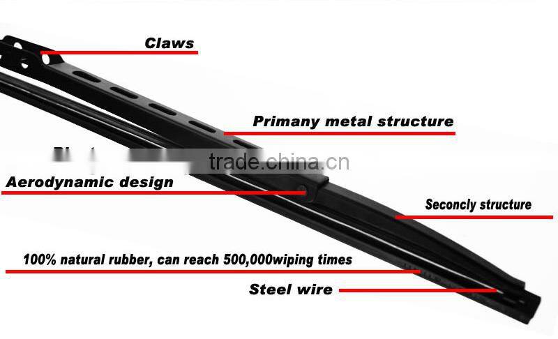 Ningbo Factory Graphite Wiper Blade, Strong Metal Frame