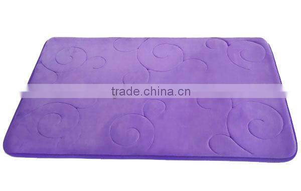 lz-302.1 2014 100% polyester latest new anti-slip memory form bath mat