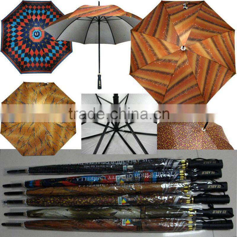High Quality Mix 12 Designs 22inch 10k 3 Fold Satin Leopard Print Umbrella