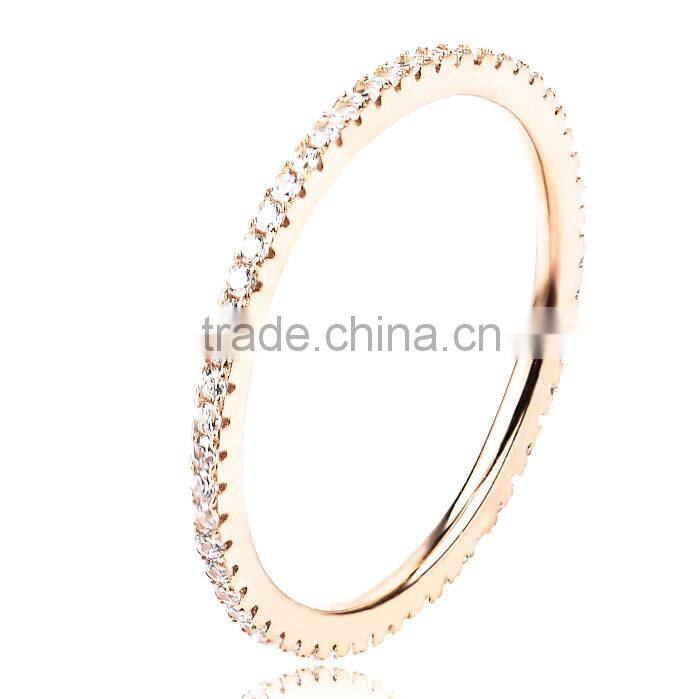 Fashion lady ring pave zircon ring in 925 sterling silver