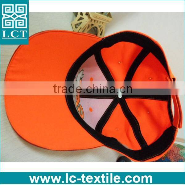 LCTN1877 orange Low Profile Racing Stripe Cotton Twill baseball cap with hair
