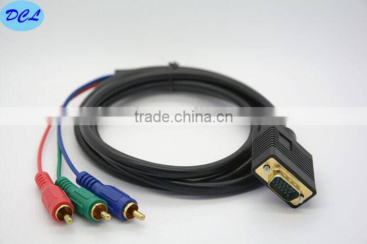 VGA to 3RCA cable with gold plated 10m